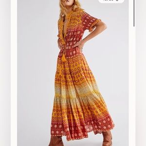 Free People Rare Feelings Boho Maxi Dress